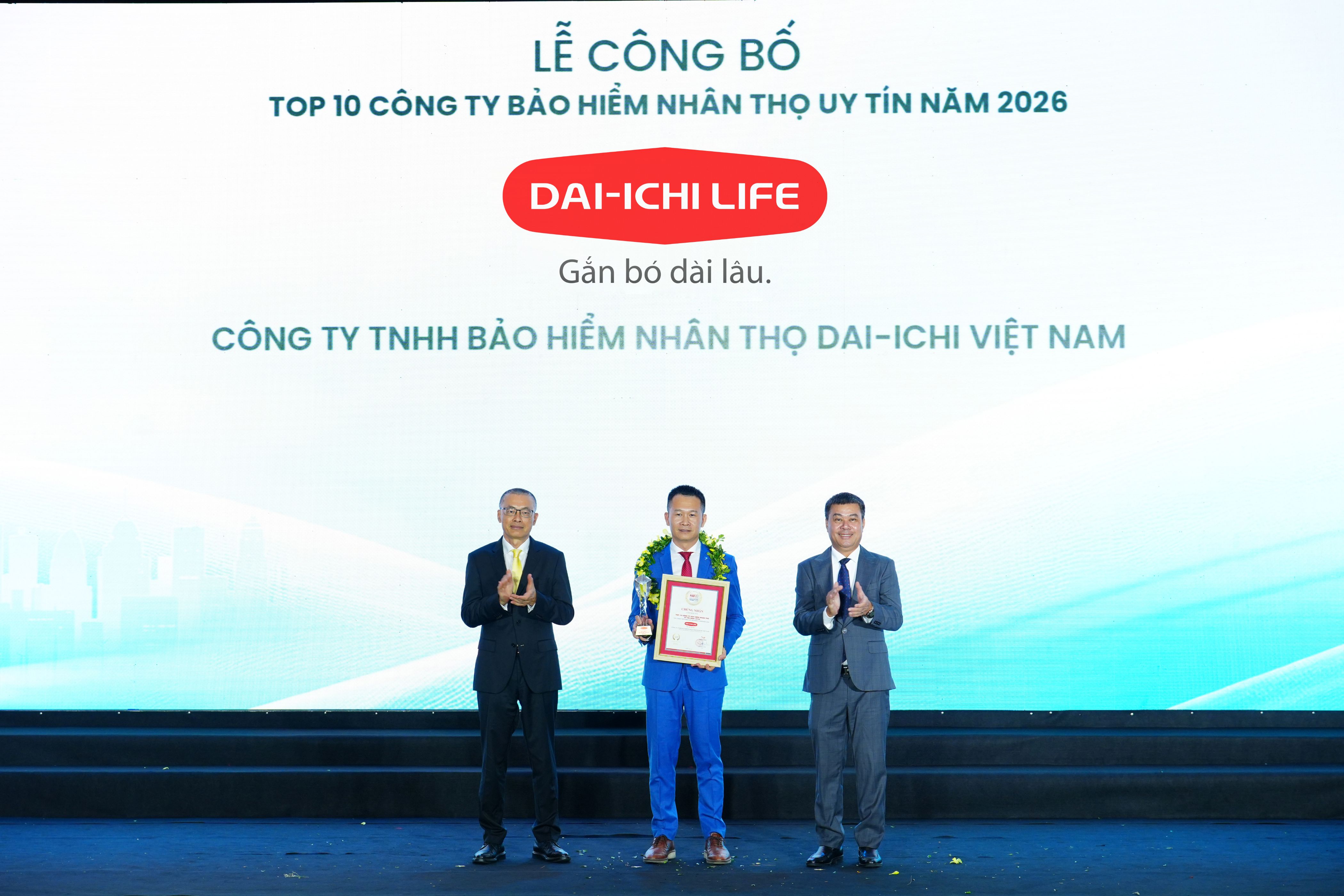 Dai-ichi Life Việt Nam tiếp tục góp mặt trong Top 3 công ty bảo hiểm nhân thọ uy tín năm 2026